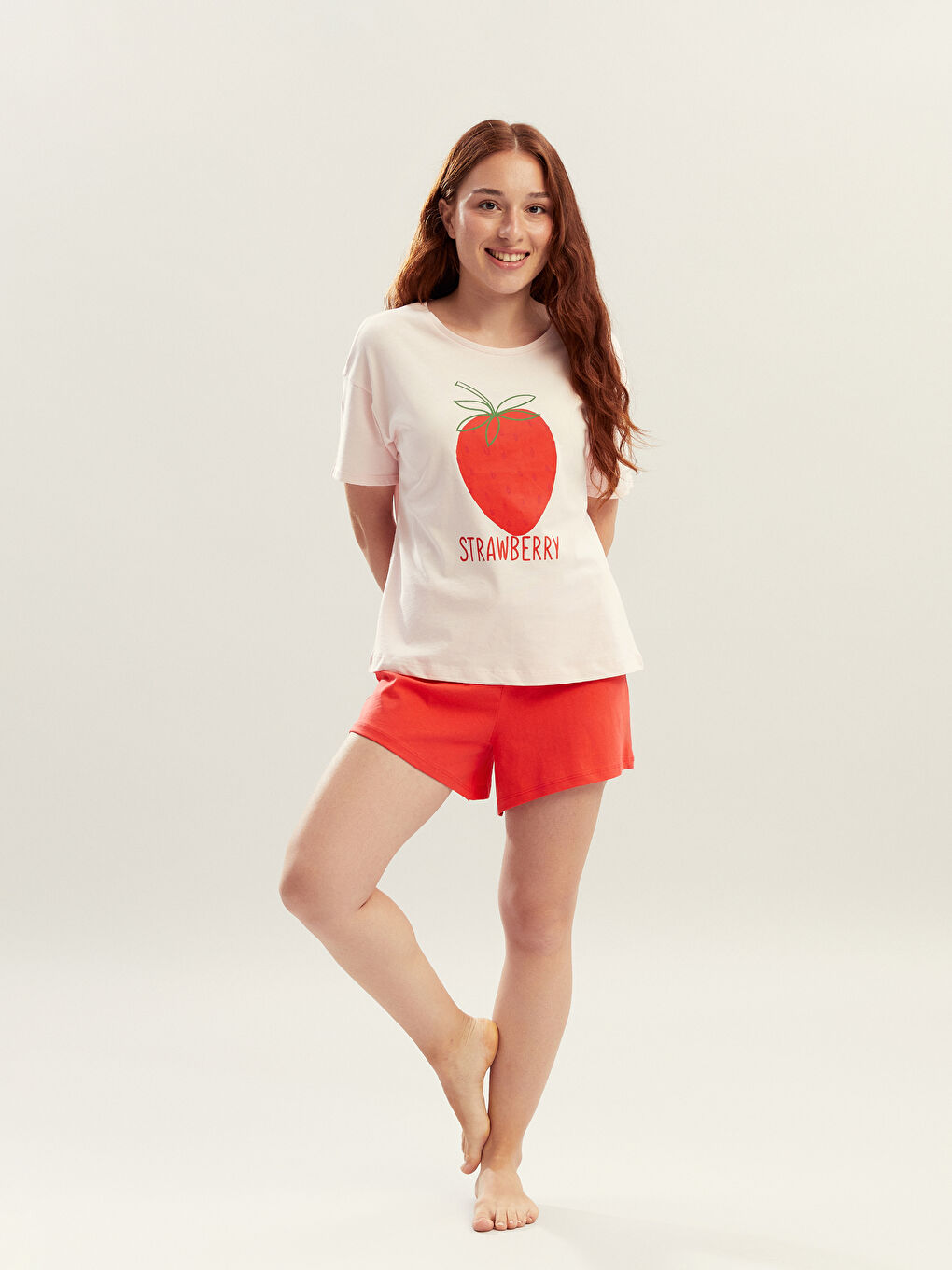 Woman RED Shortie Pyjama Set -S5PQ87Z8-GQA