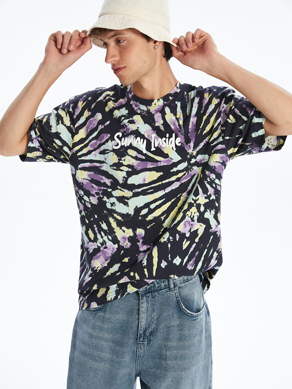 XSIDE Crew Neck Printed Jersey Men's T-Shirt -S5PR09Z8-HZX