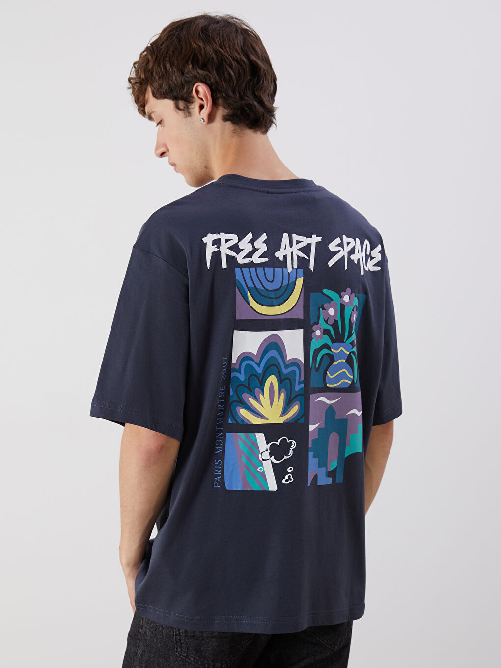 XSIDE Crew Neck Printed Jersey Men's T-Shirt -S5PR30Z8-HZX