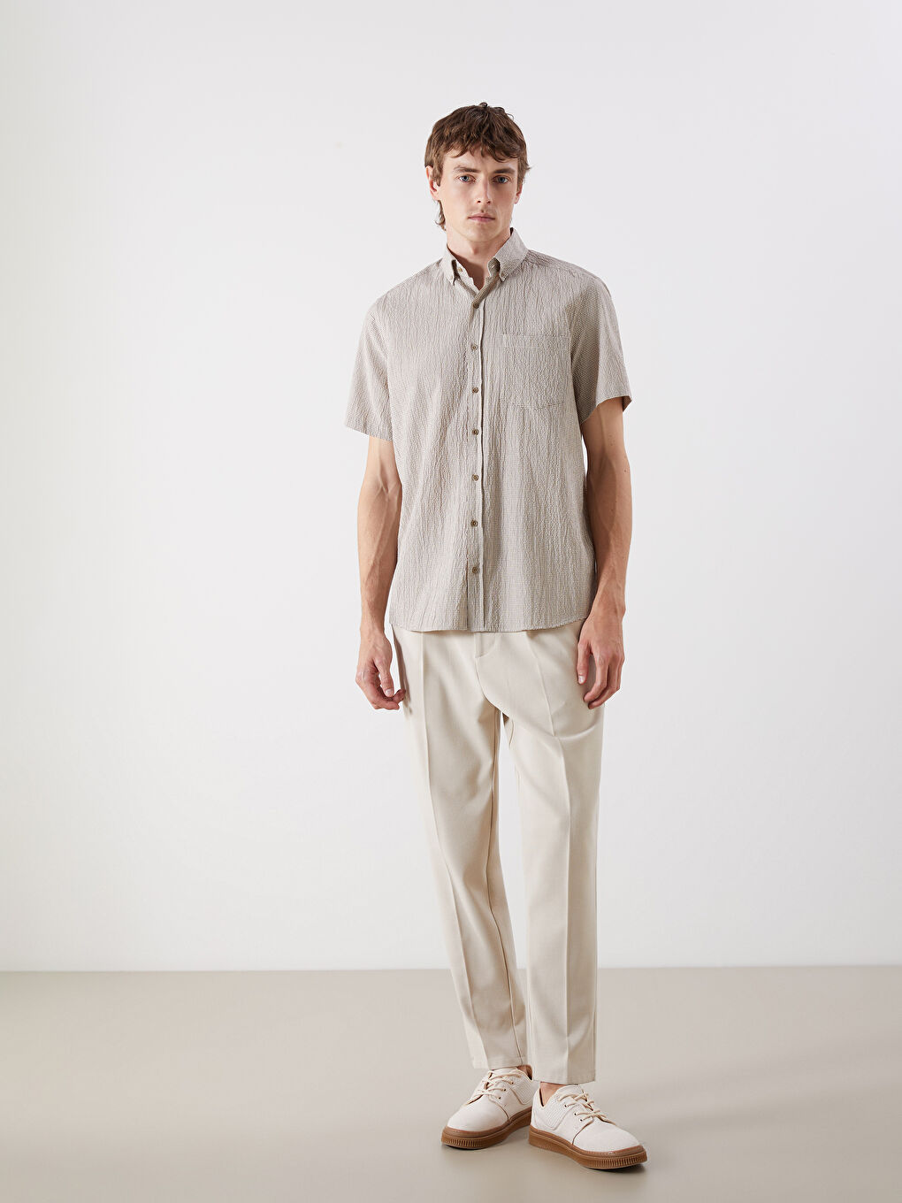 SOUTHBLUE Regular Fit Short Sleeve Plaid Men's Shirt -S5PR37Z8-QSC