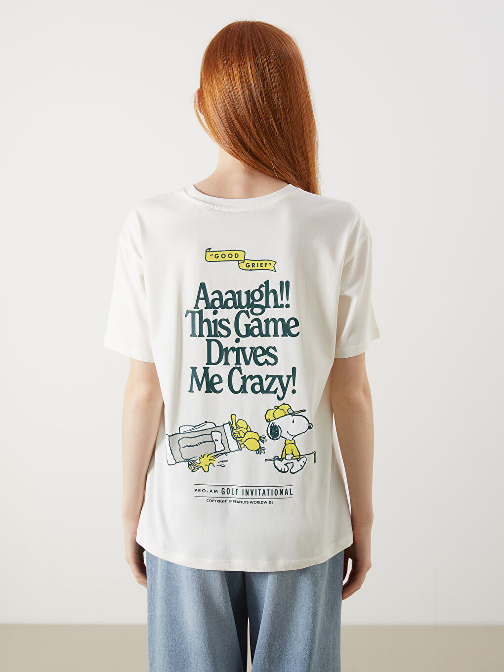 Crew Neck Snoopy Printed Women's T-Shirt -S5PR40Z8-YKU