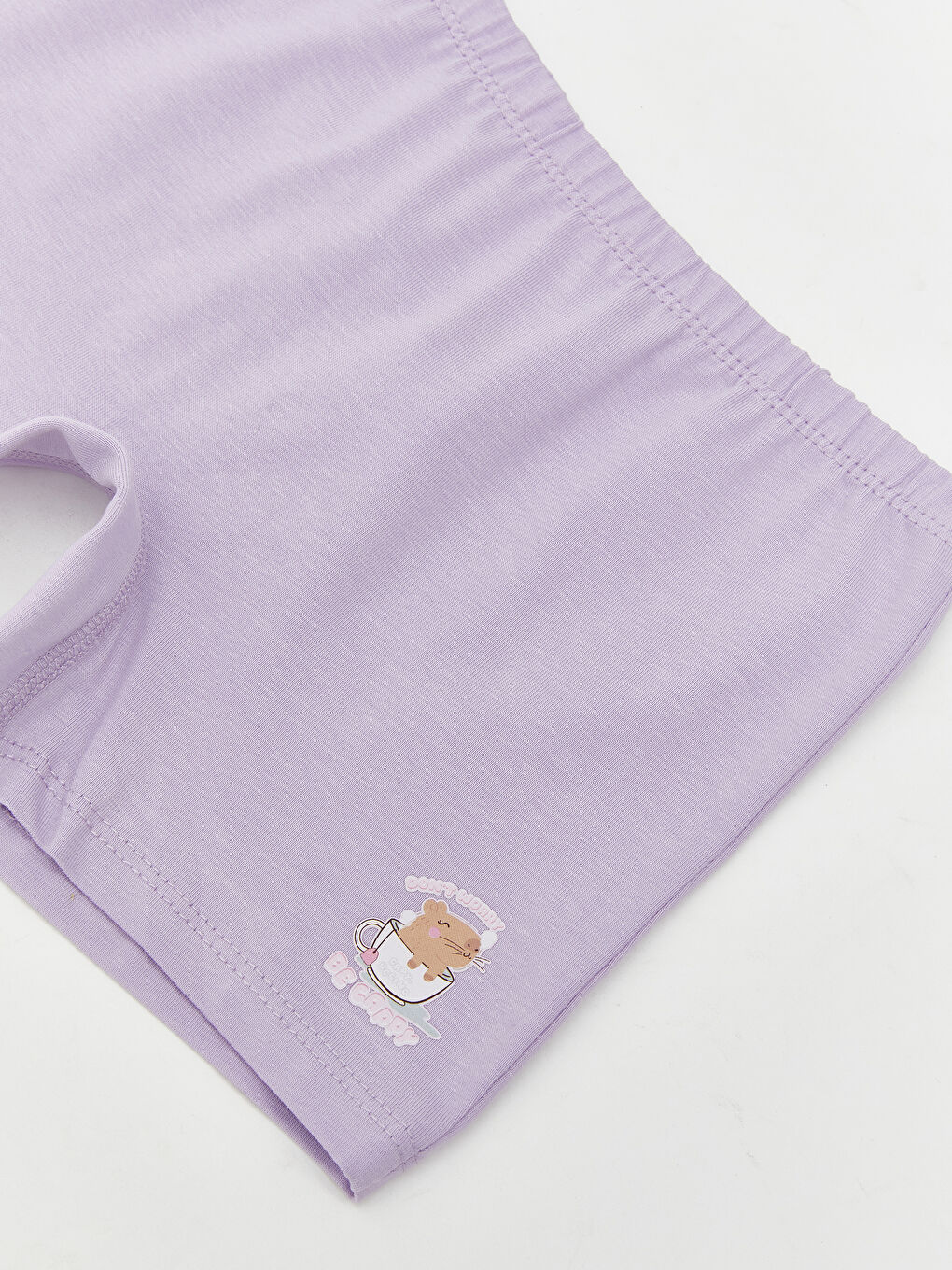 Lila Beli Lastikli Baskılı Kız Çocuk Boxer-2