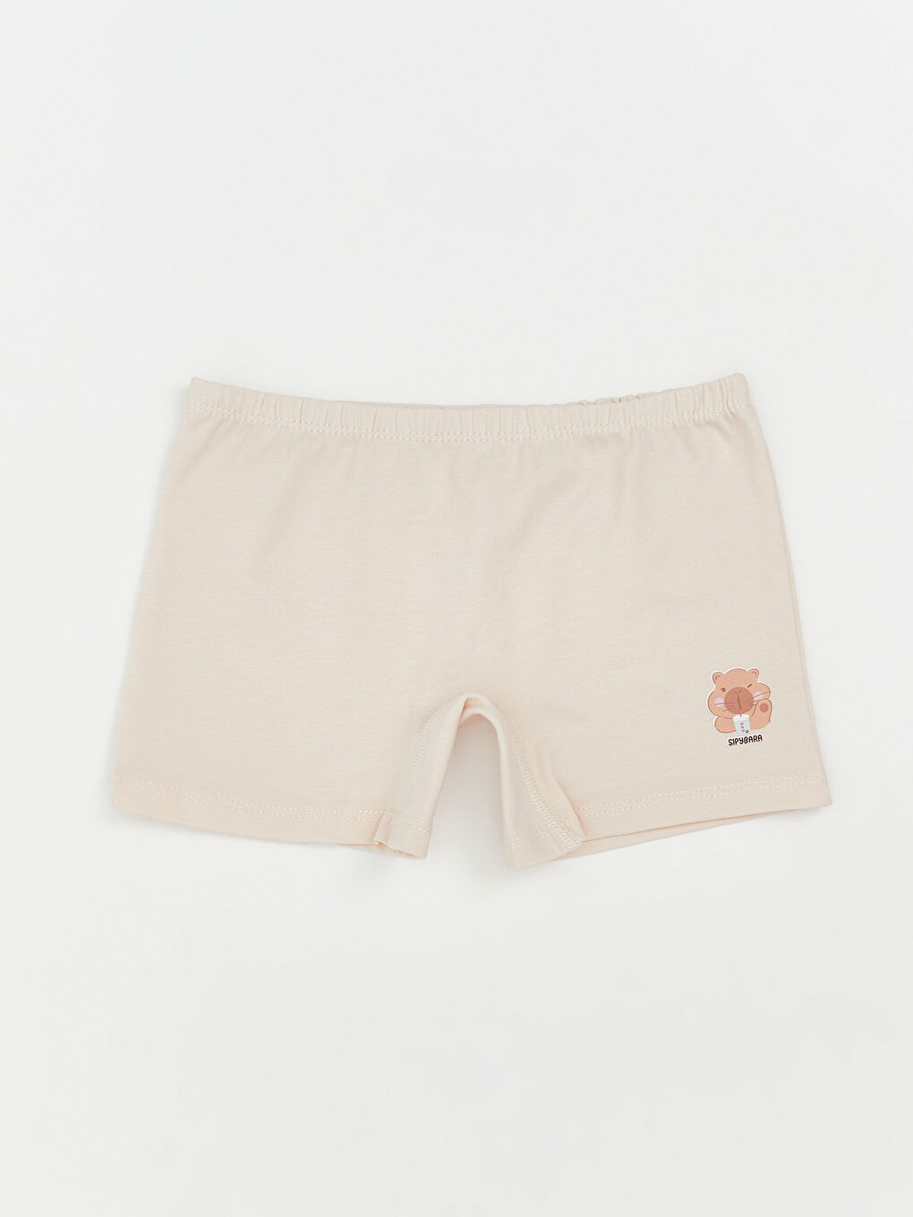 Pembe Beli Lastikli Baskılı Kız Çocuk Boxer