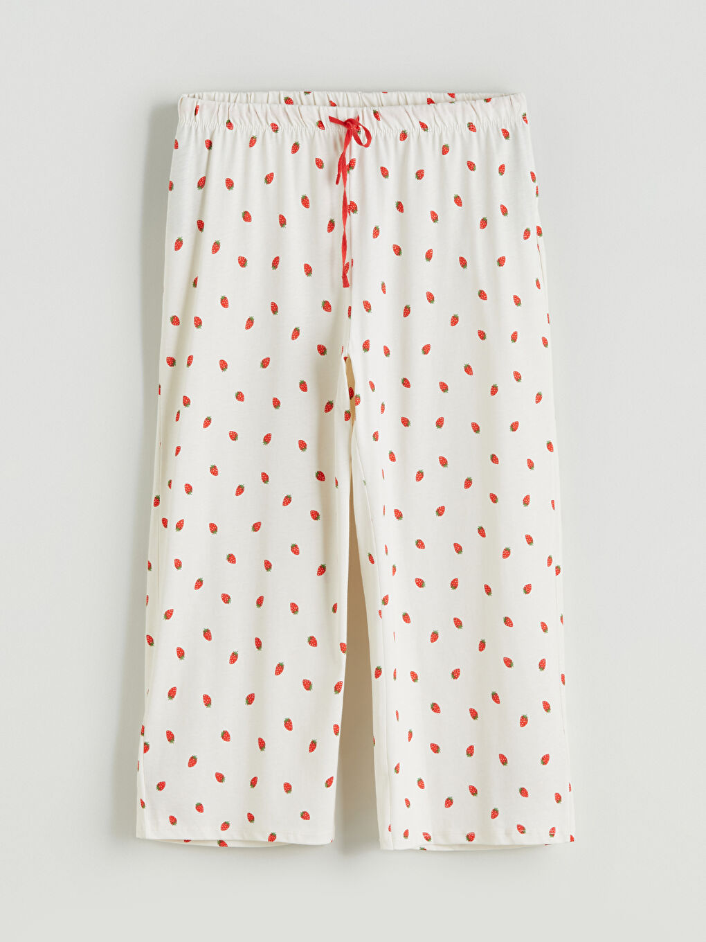Crew Neck Printed Women's Capri Pyjama Set -S5PR52Z8-LRA