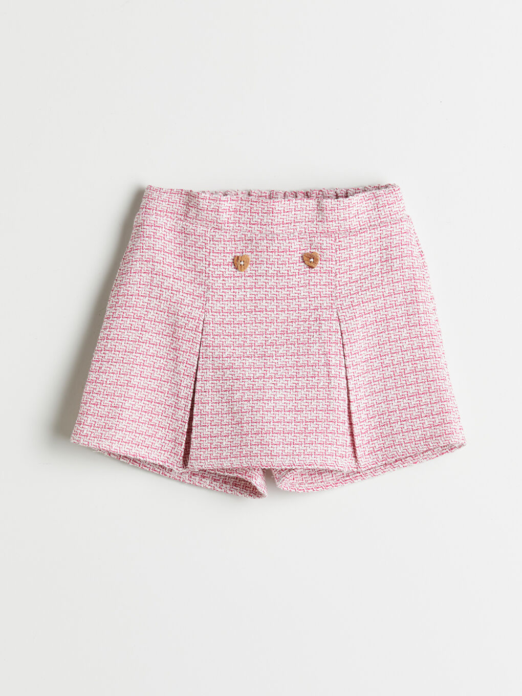 Pembe Beli Lastikli Kız Çocuk Şort Etek