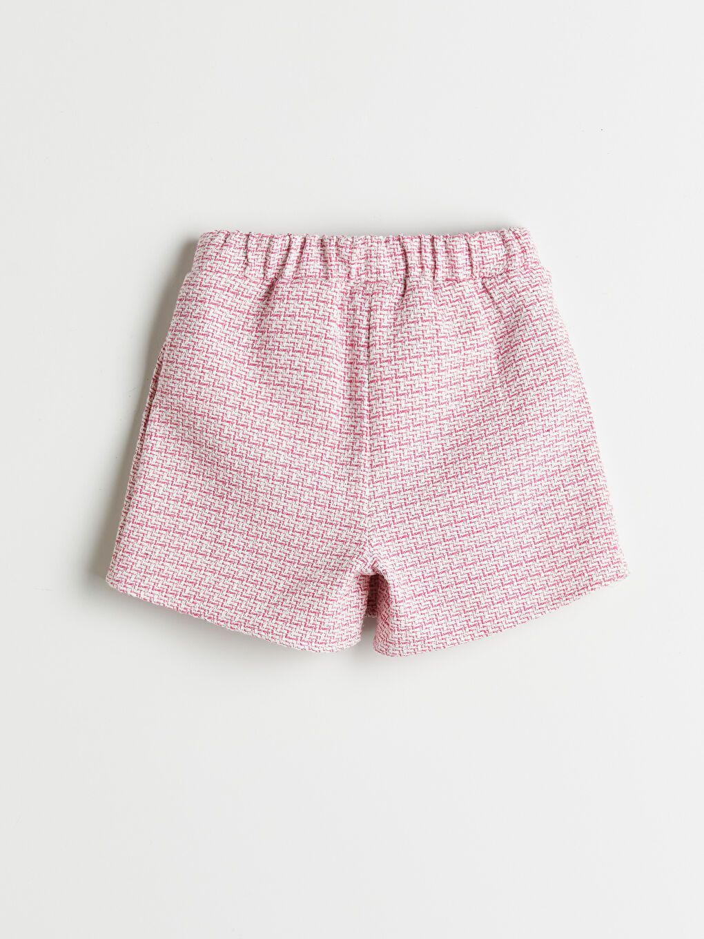 Pembe Beli Lastikli Kız Çocuk Şort Etek-1