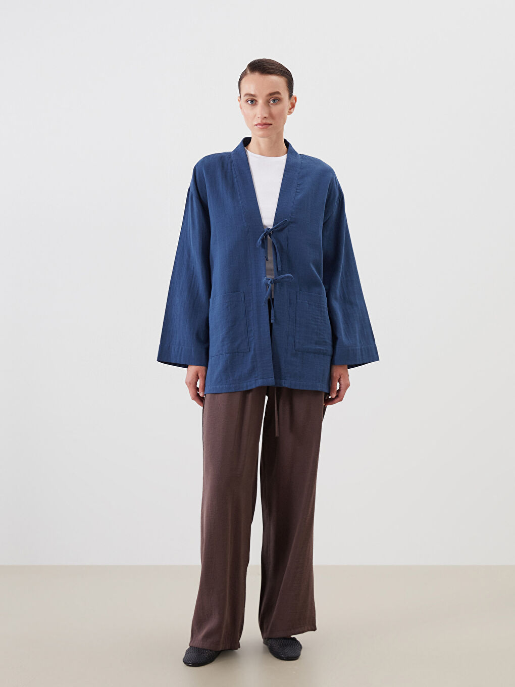 LCW Modest Woman NAVY Kimono -S5PR56Z8-R4M