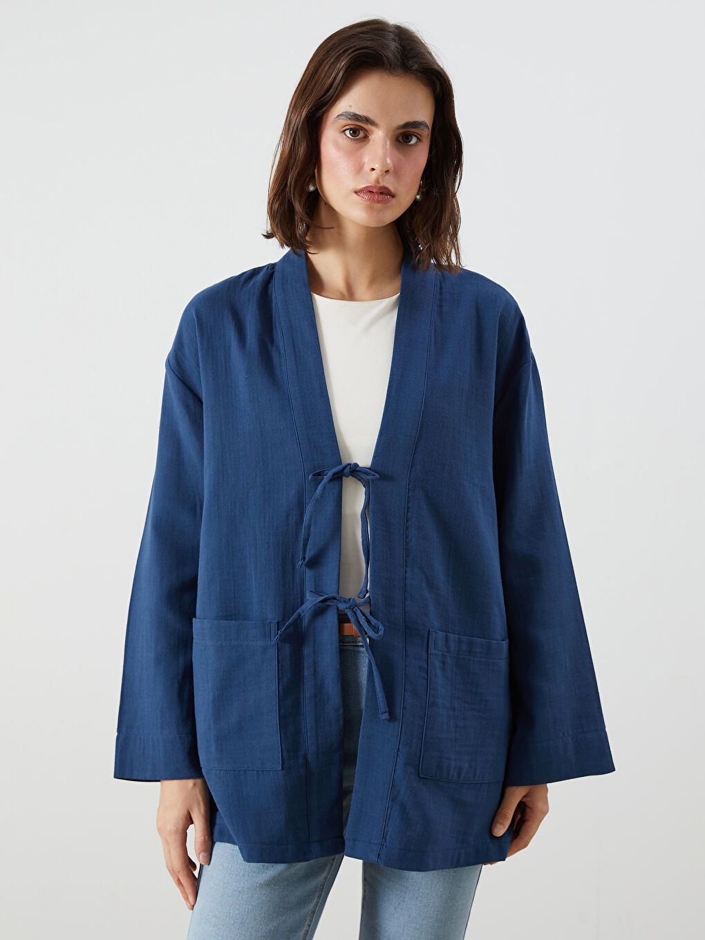 LCW Modest Woman NAVY Kimono -S5PR56Z8-R4M