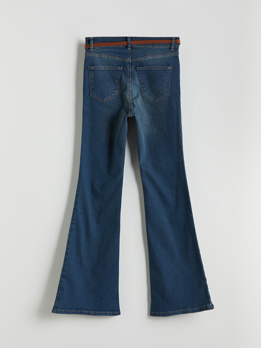 LCW Jeans Indigo Beli Kemerli Mars Flare Kadın Jean Pantolon - 5