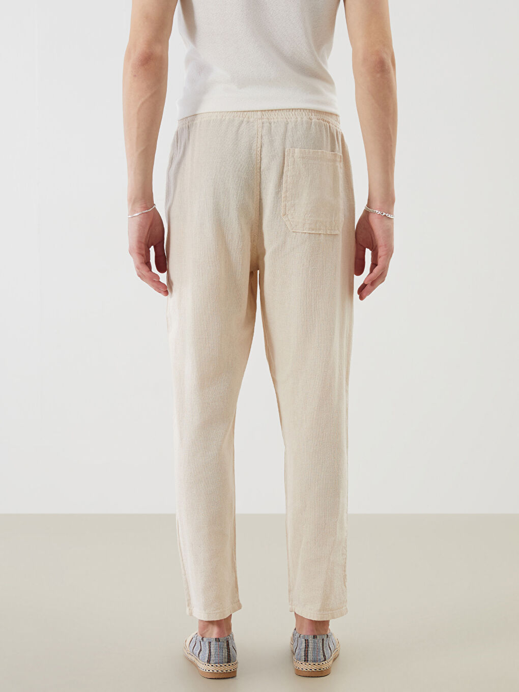 XSIDE Pantalone za Muškarce Opuštenog Kroja Izgled Lana -S5PR77Z8-FT0