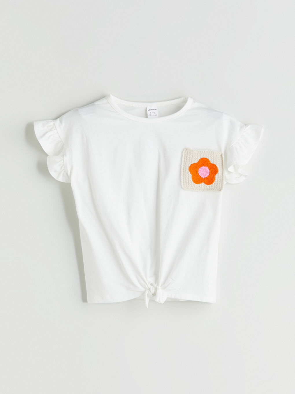 Crew Neck Floral Girls' T-Shirt -S5PR83Z1-R9J