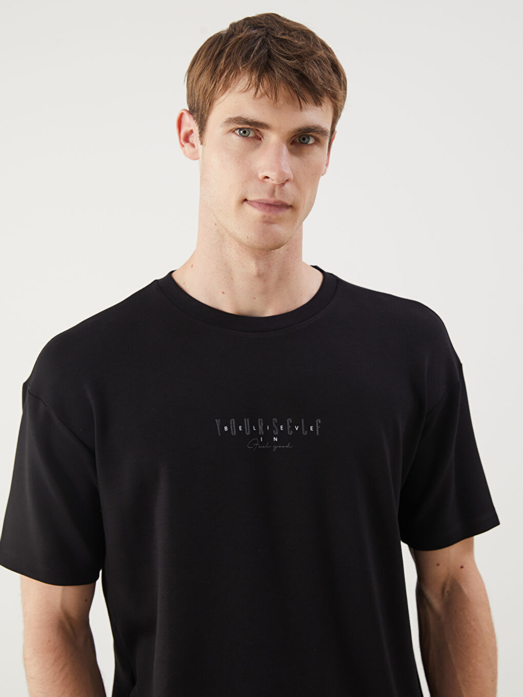 LCW Vision Crew Neck Printed Jersey Men's T-Shirt -S5PR98Z8-CVL