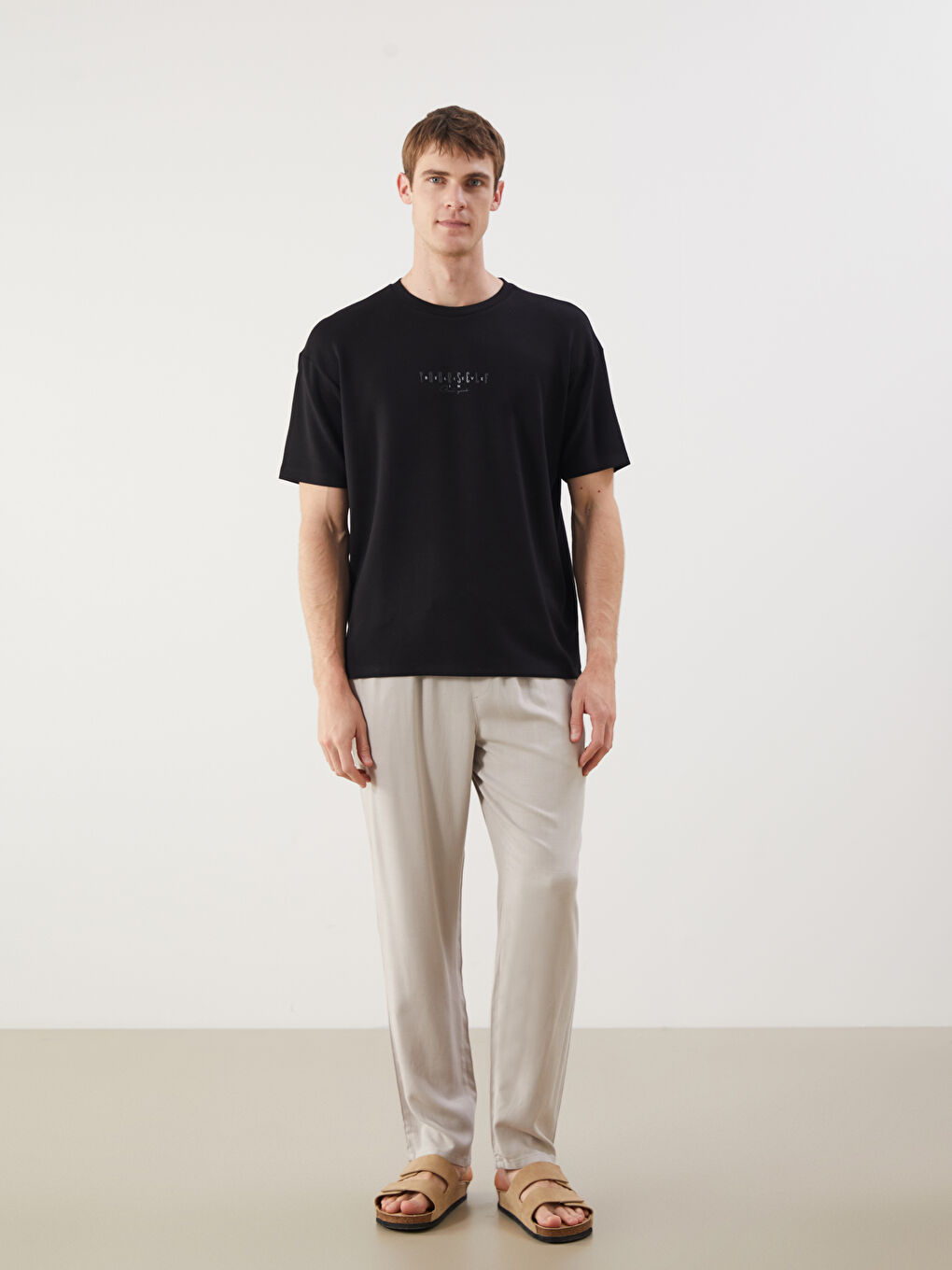 LCW Vision Crew Neck Printed Jersey Men's T-Shirt -S5PR98Z8-CVL