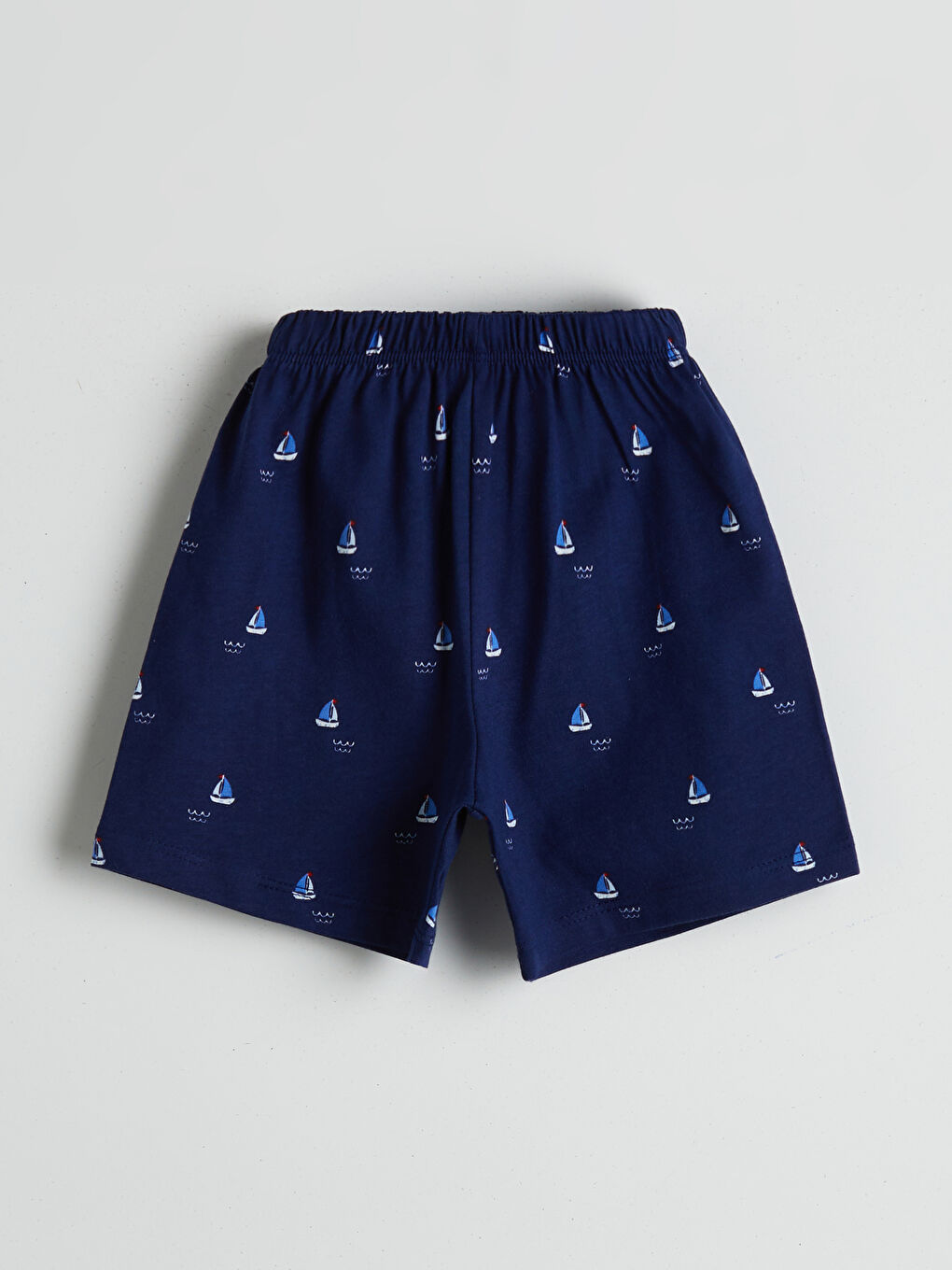 Lacivert Baskılı Erkek Bebek Tişört ve Şort 2'li-3