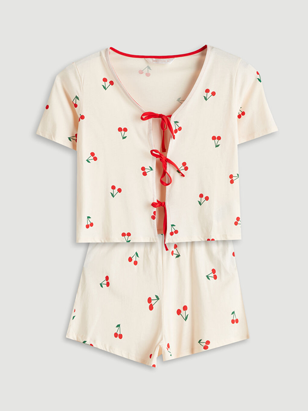 Woman ECRU Shortie Pyjama Set -S5PS19Z8-LRA