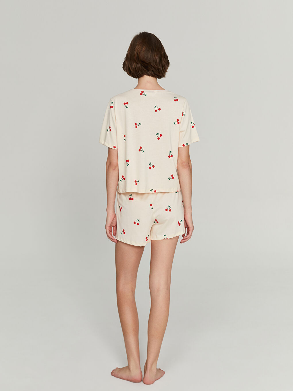 Woman ECRU Shortie Pyjama Set -S5PS19Z8-LRA