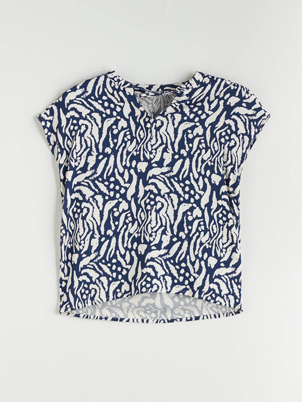 LCW Comfort Bluza sa kragnom na vezanje i uzorkom -S5PS55Z8-LQQ