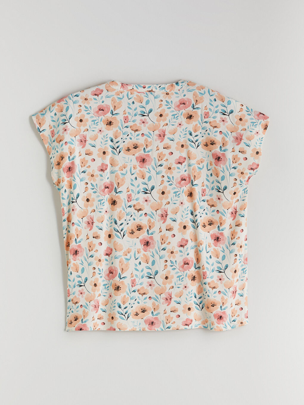 LCW Comfort Tie Neck Floral Blouse -S5PS55Z8-LRA