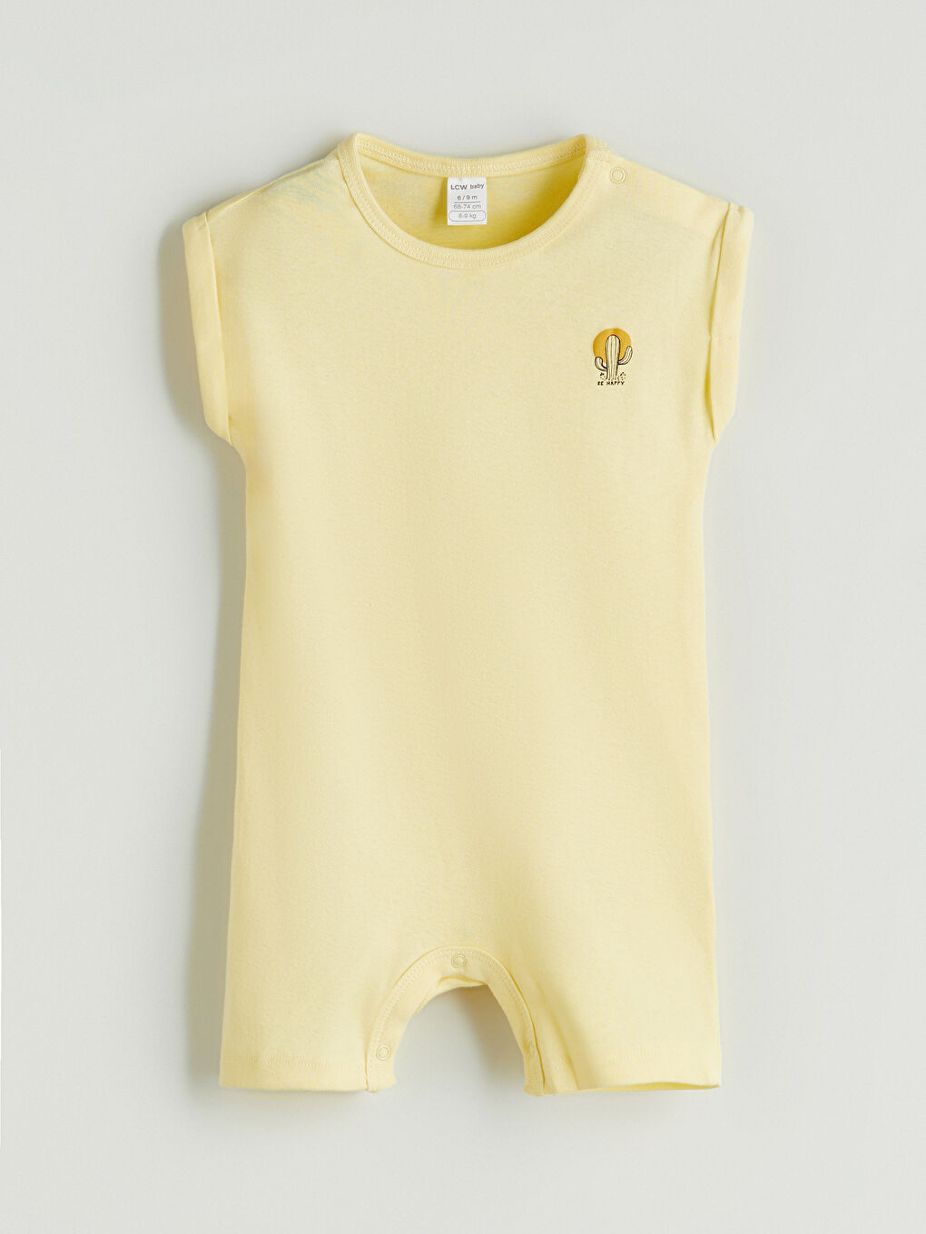 Sarı Baskılı Erkek Bebek Tulumu