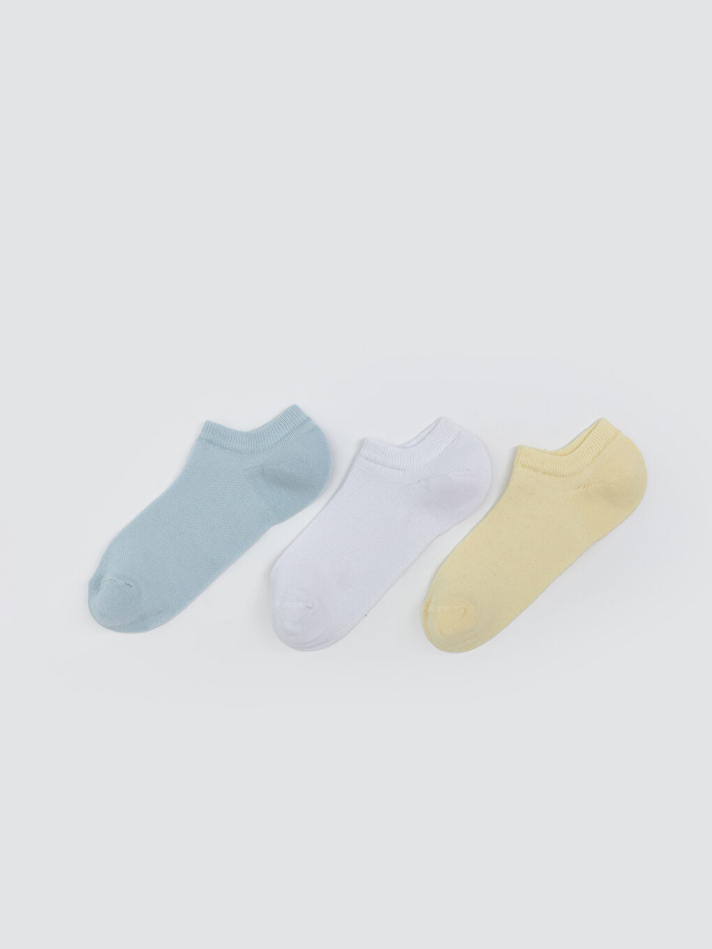 Plain Women's Booties Socks 3 Pieces -S5PS68Z8-FUX