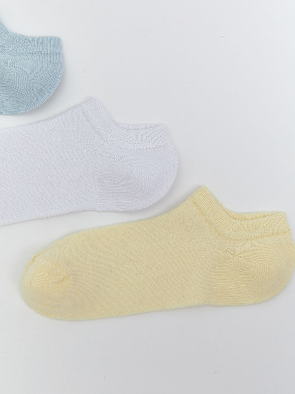 Plain Women's Booties Socks 3 Pieces -S5PS68Z8-FUX