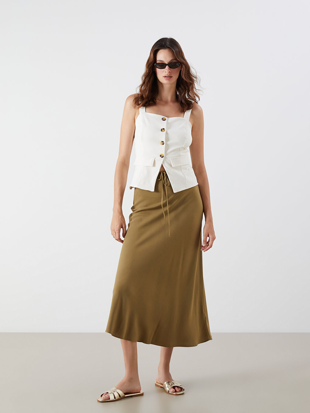 Woman KHAKI Skirt -S5PS77Z8-HCB