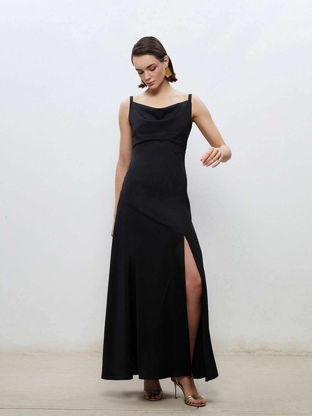 فستان سهرة أسود امرأة -S5PS88Z8-CVL