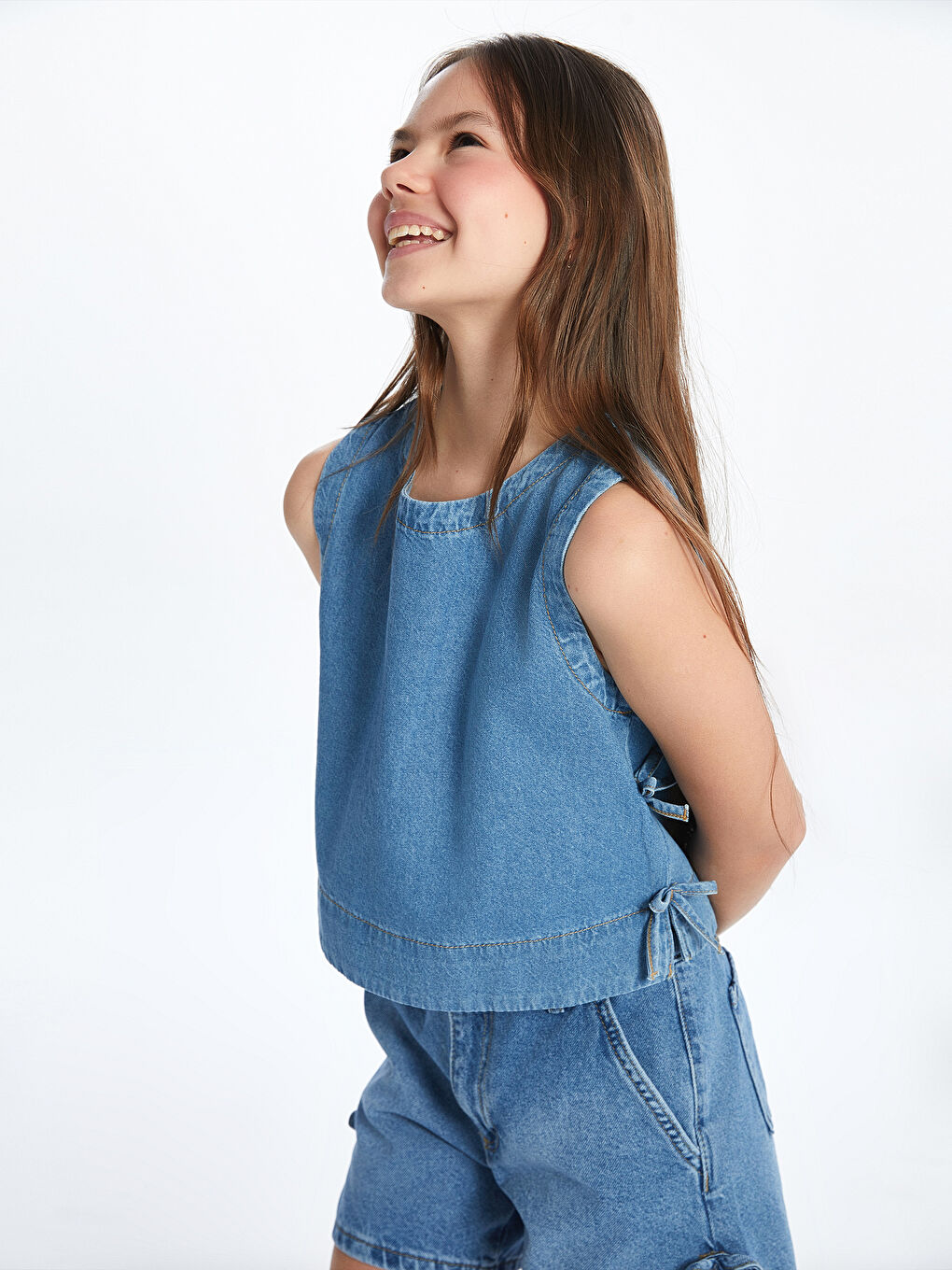 Girl INDIGO Blouse -S5PT14Z4-H45