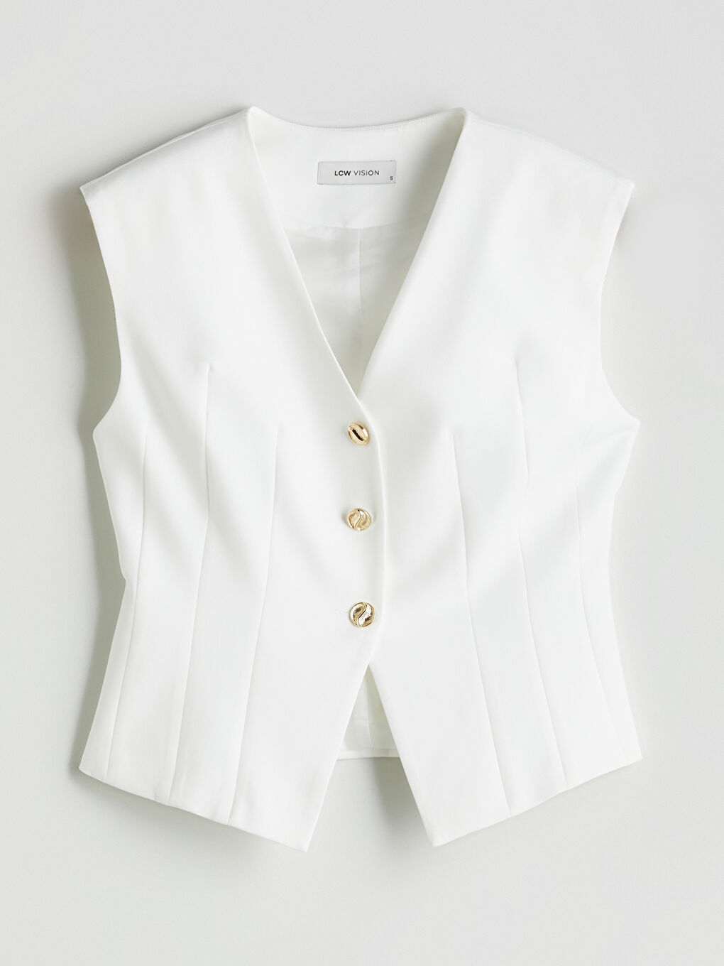 Woman ECRU Suit Waistcoat -S5PT59Z8-R9J