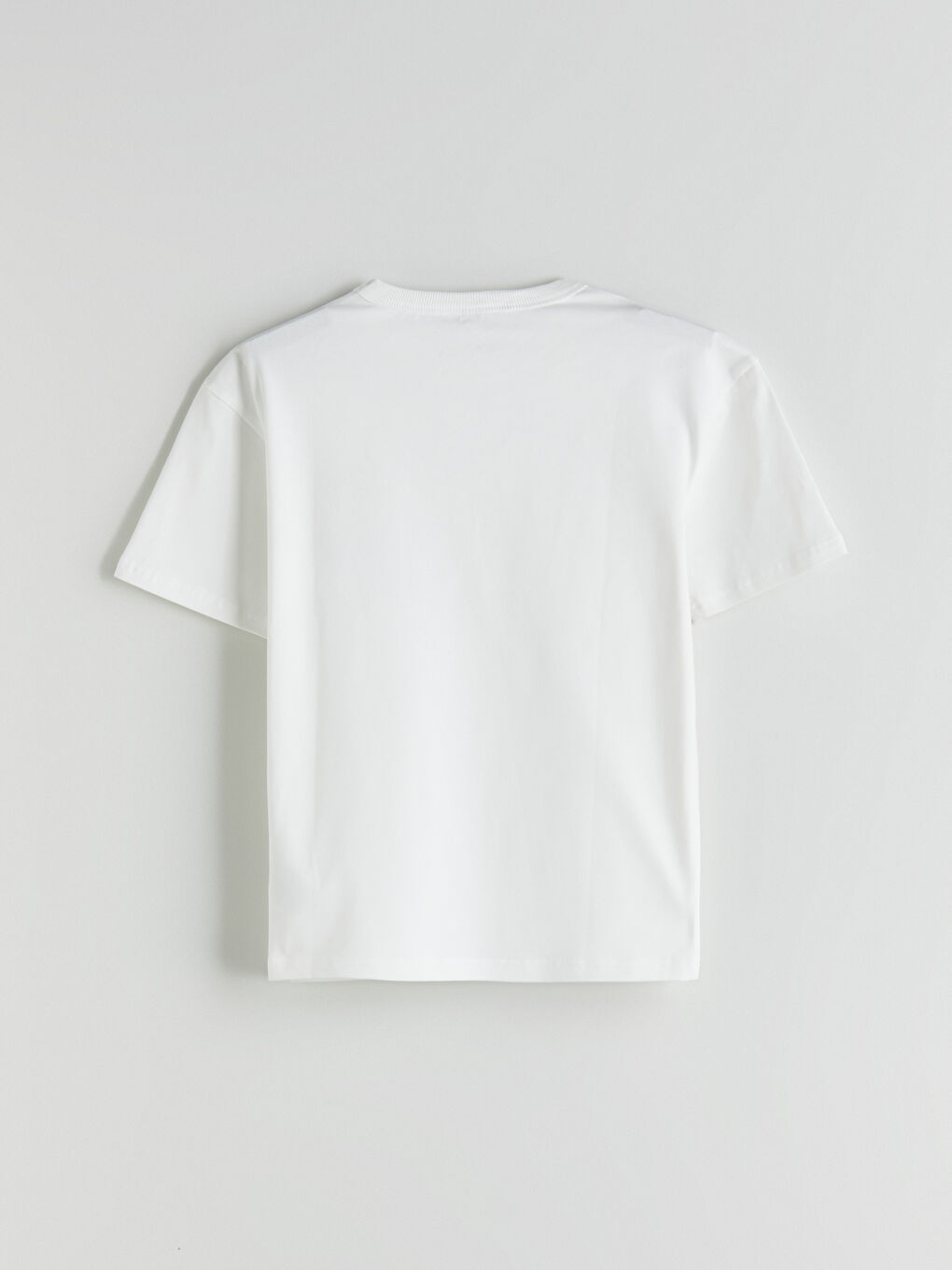 Ekru Bisiklet Yaka Erkek Çocuk Tişört-1