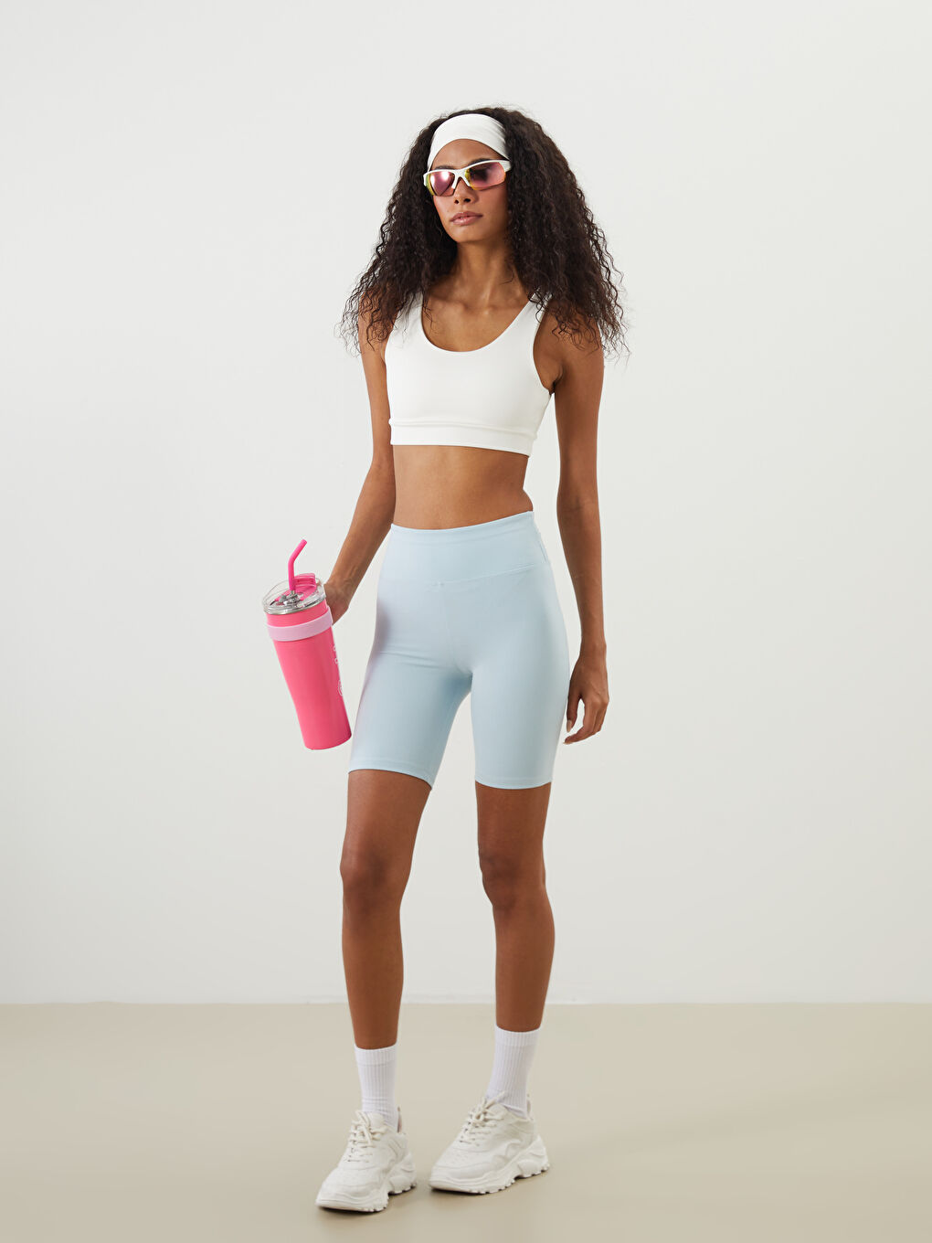 Beyaz Balensiz Dolgusuz Düz Spor Büstiyer-1