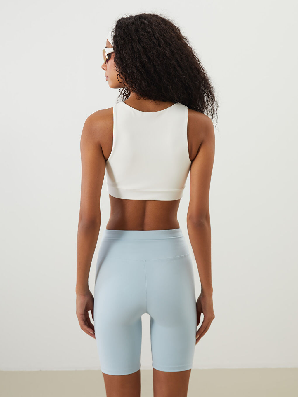 Beyaz Balensiz Dolgusuz Düz Spor Büstiyer-3