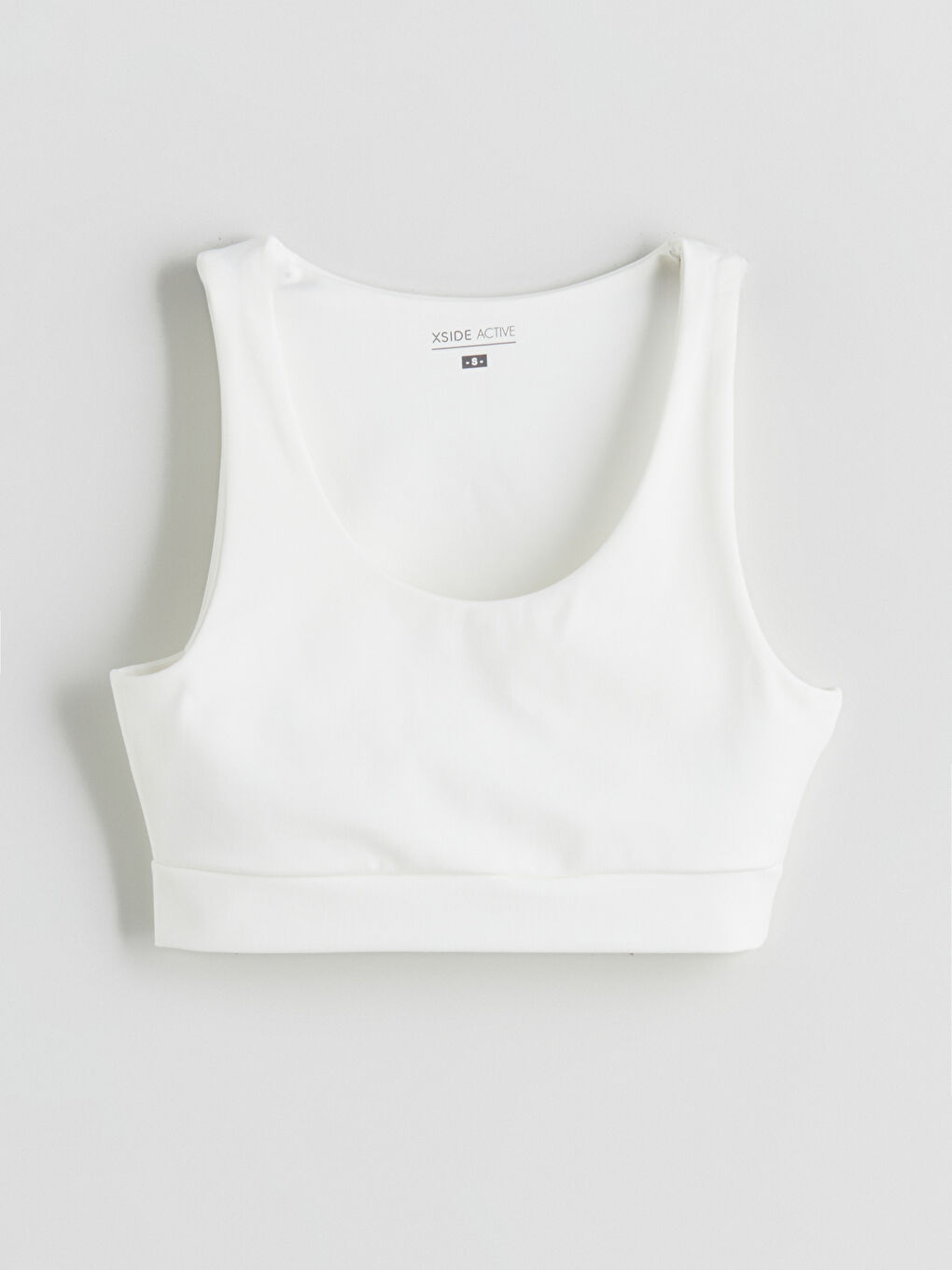 Beyaz Balensiz Dolgusuz Düz Spor Büstiyer-4