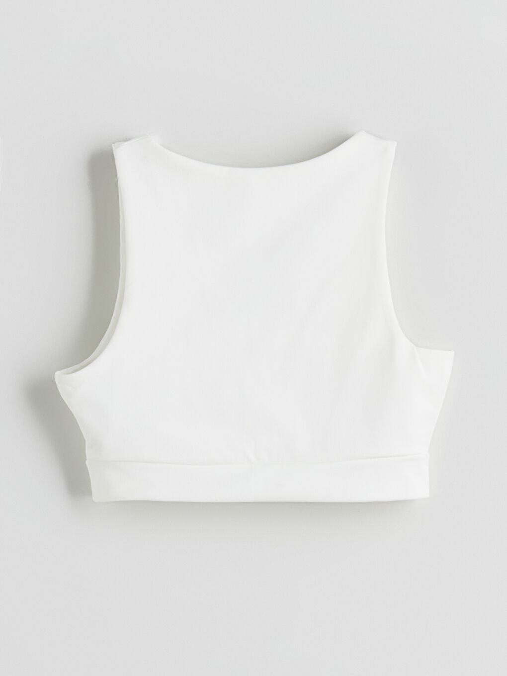 Beyaz Balensiz Dolgusuz Düz Spor Büstiyer-5