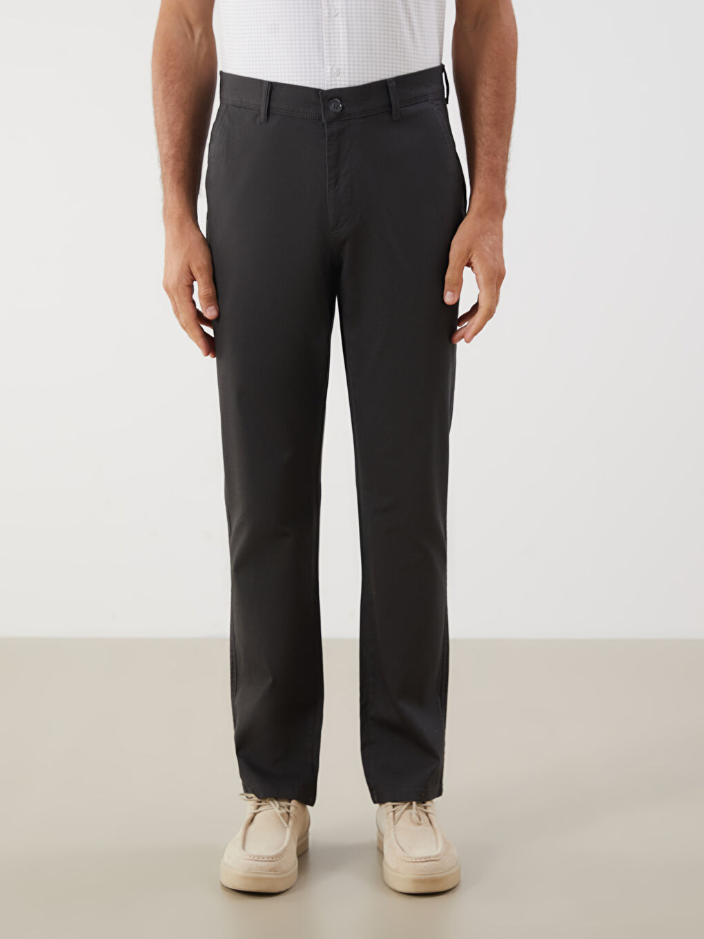 Standard Fit Gabardine Men's Chino Trousers -S5PT82Z8-FCW