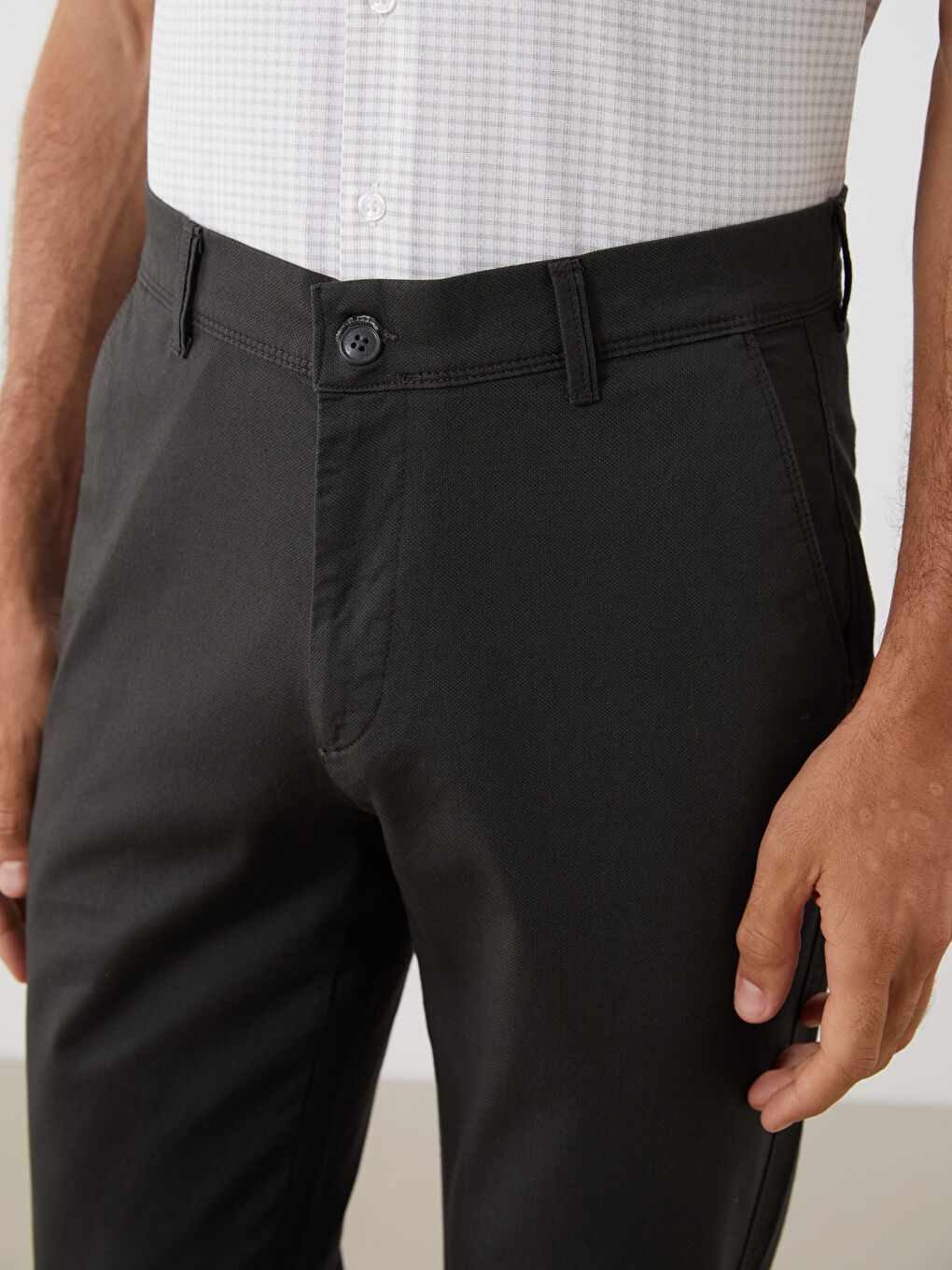 Standard Fit Gabardine Men's Chino Trousers -S5PT82Z8-FCW