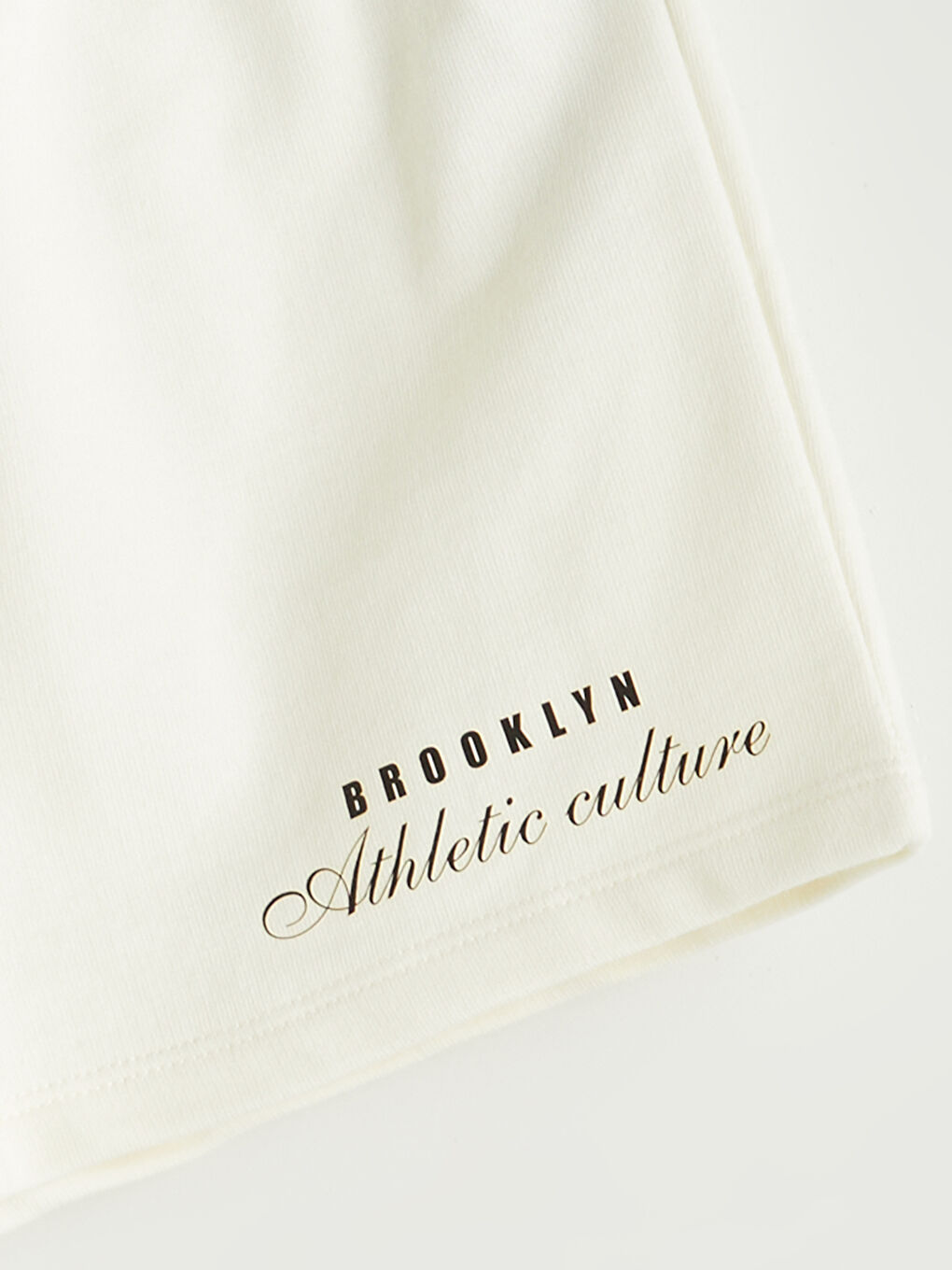 Ekru Bisiklet Yaka Kız Çocuk Sweatshirt ve Şort-5