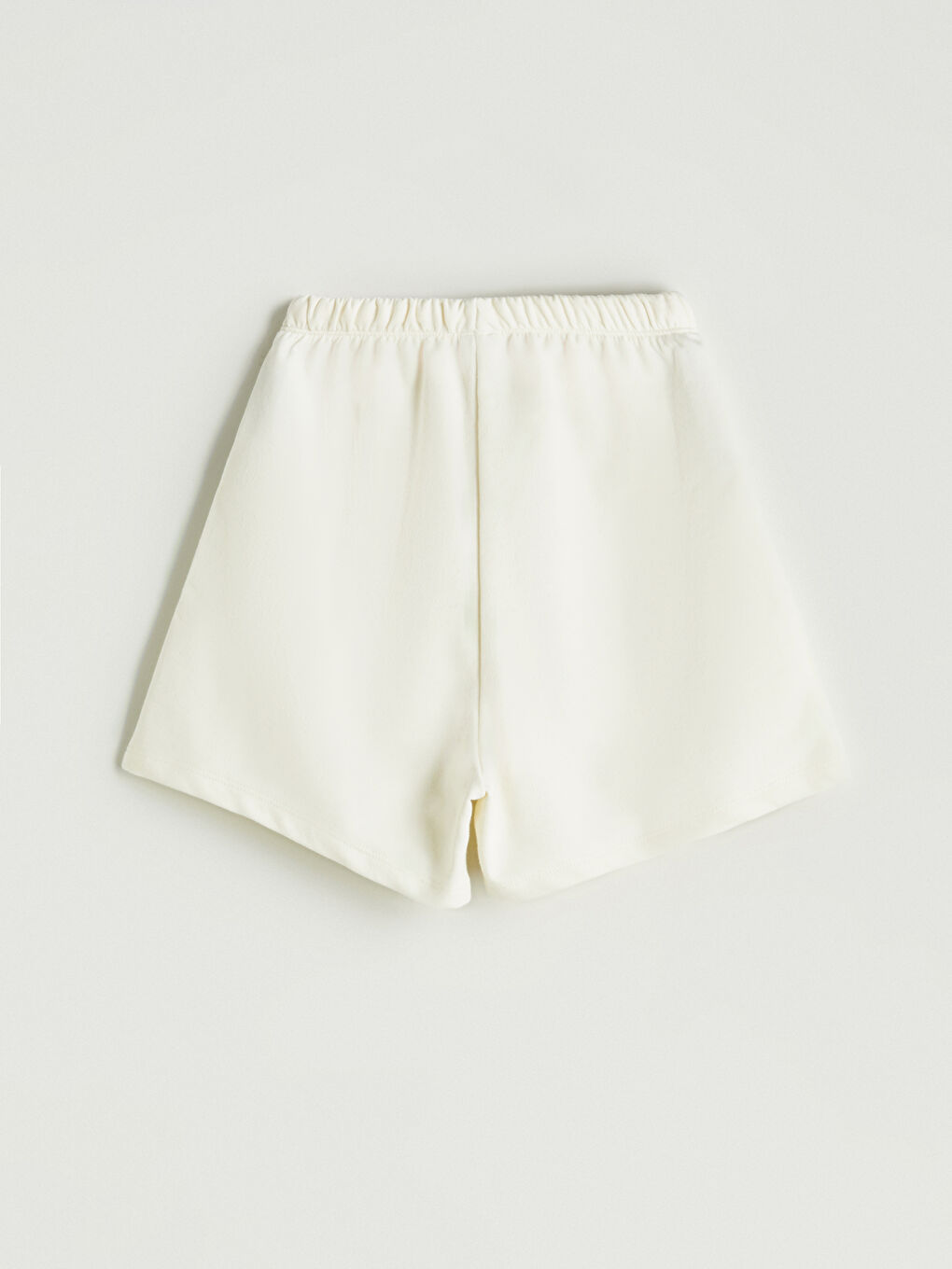 Ekru Bisiklet Yaka Kız Çocuk Sweatshirt ve Şort-6