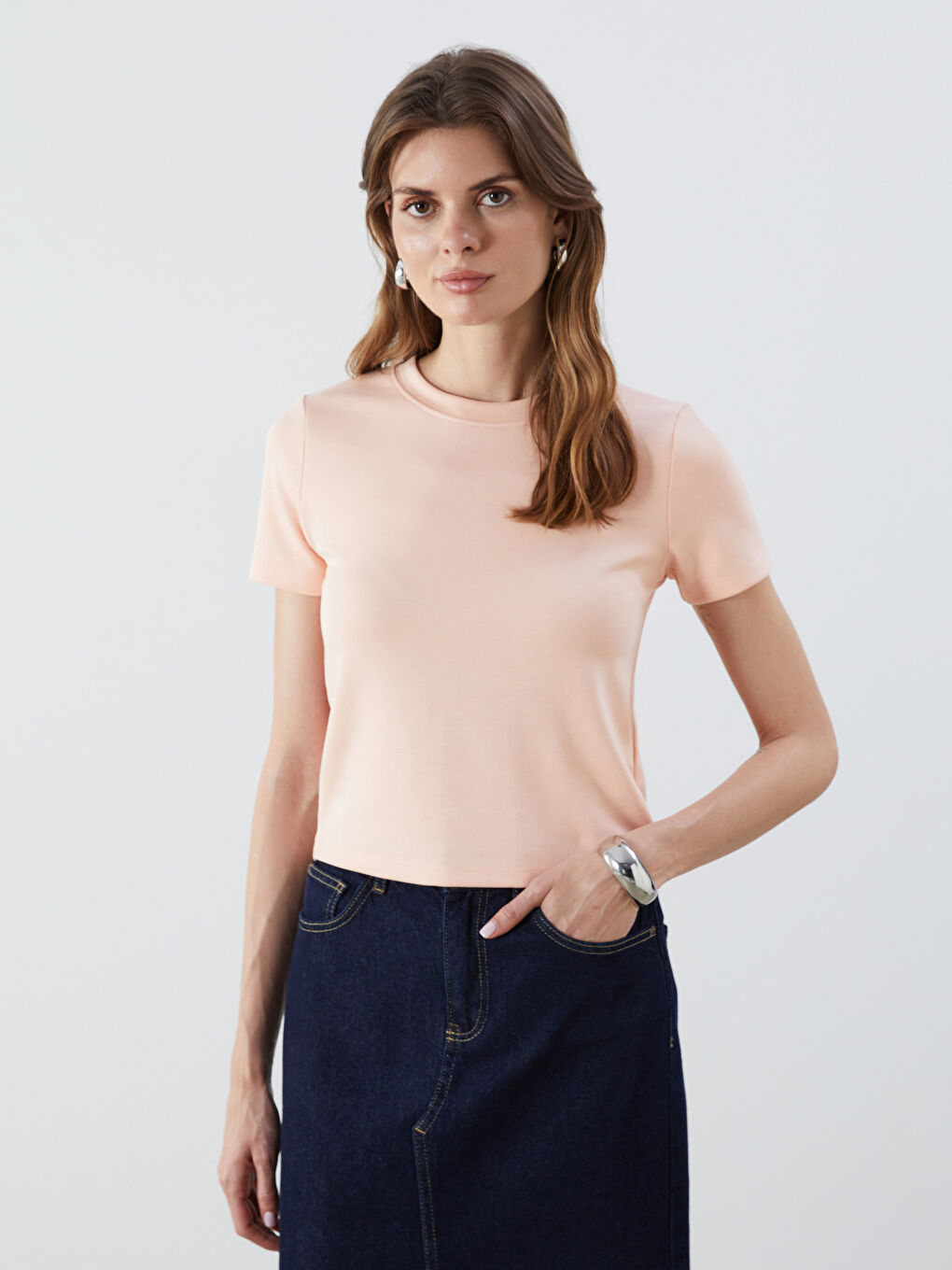 LCW Vision Crew Neck Women's T-Shirt -S5PU24Z8-G8X