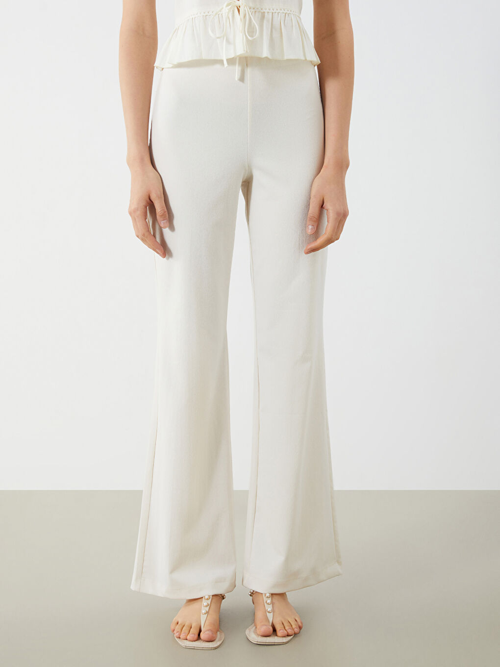 LCW Vision Elasticated Waist Women's Trousers -S5PU26Z8-FDL