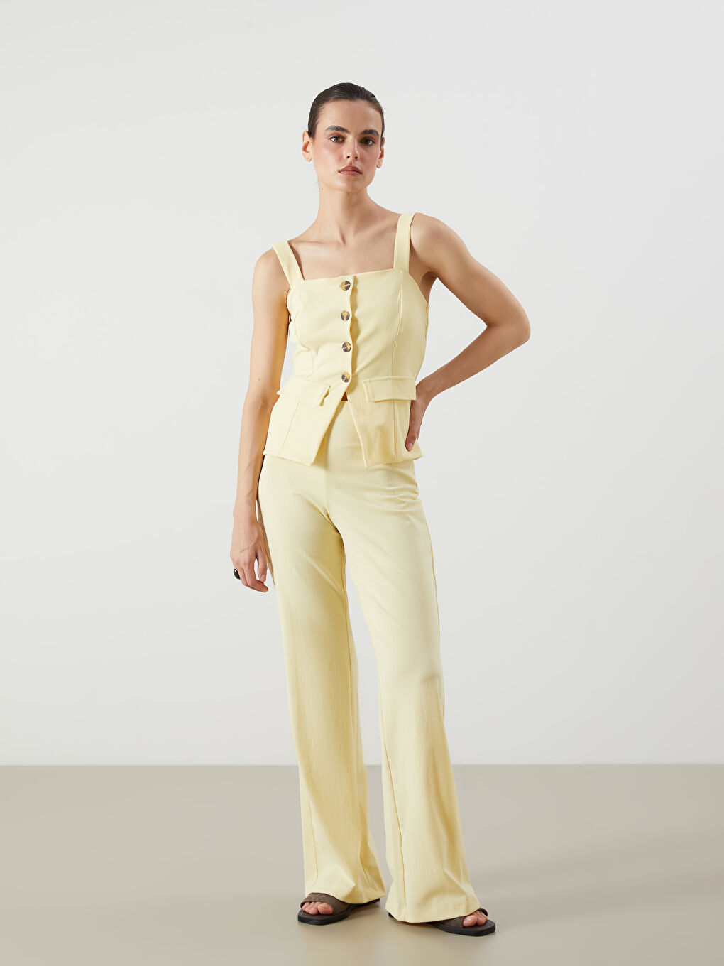 LCW Vision Elasticated Waist Women's Trousers -S5PU26Z8-FRS