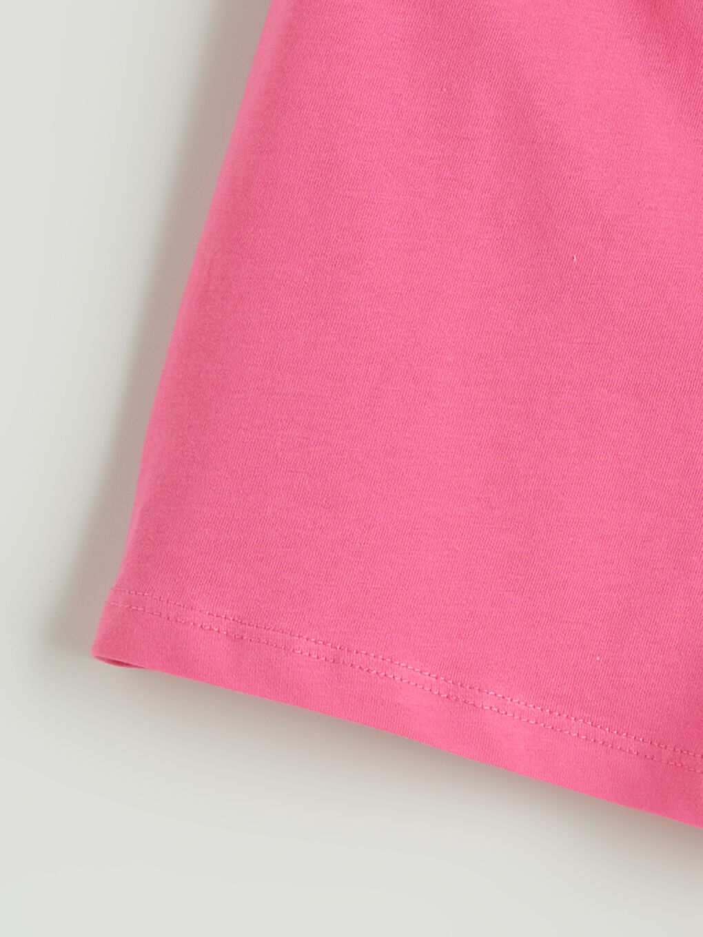 Pembe Beli Lastikli Basic Kız Çocuk Pijama Şort-1