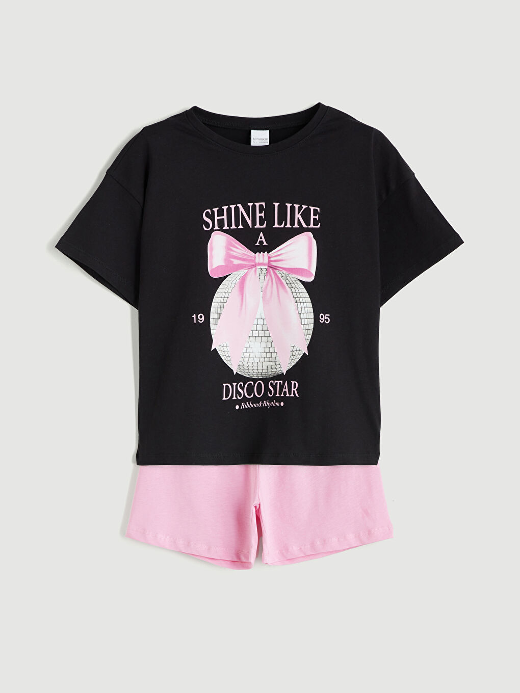 Crew Neck Girls' Shortie Pyjama Set -S5PU31Z4-CVL