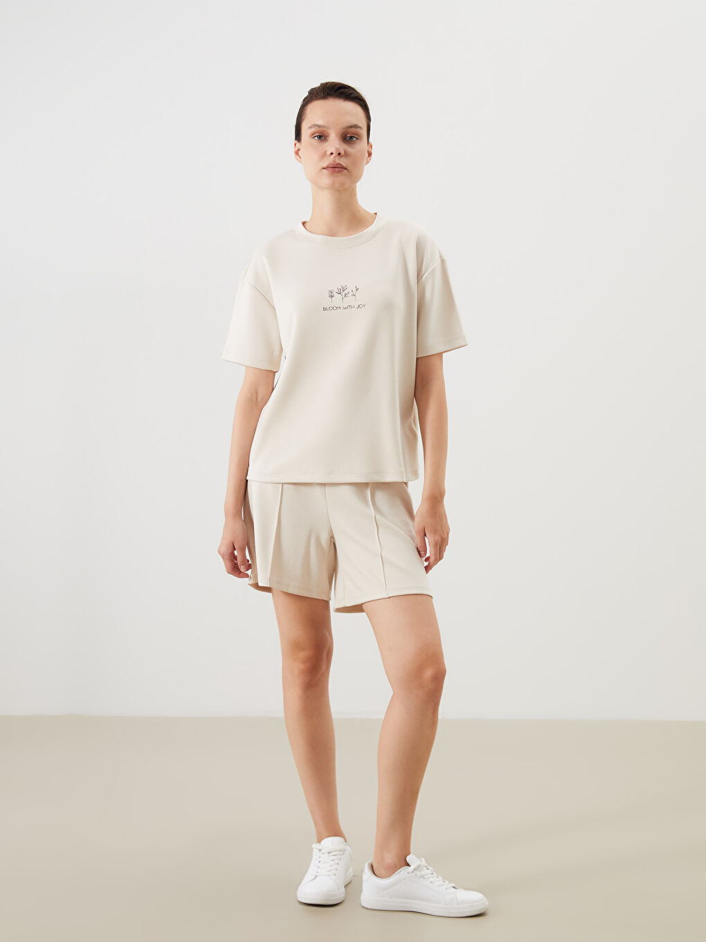 Crew Neck Printed Women's T-Shirt -S5PU45Z8-DEC