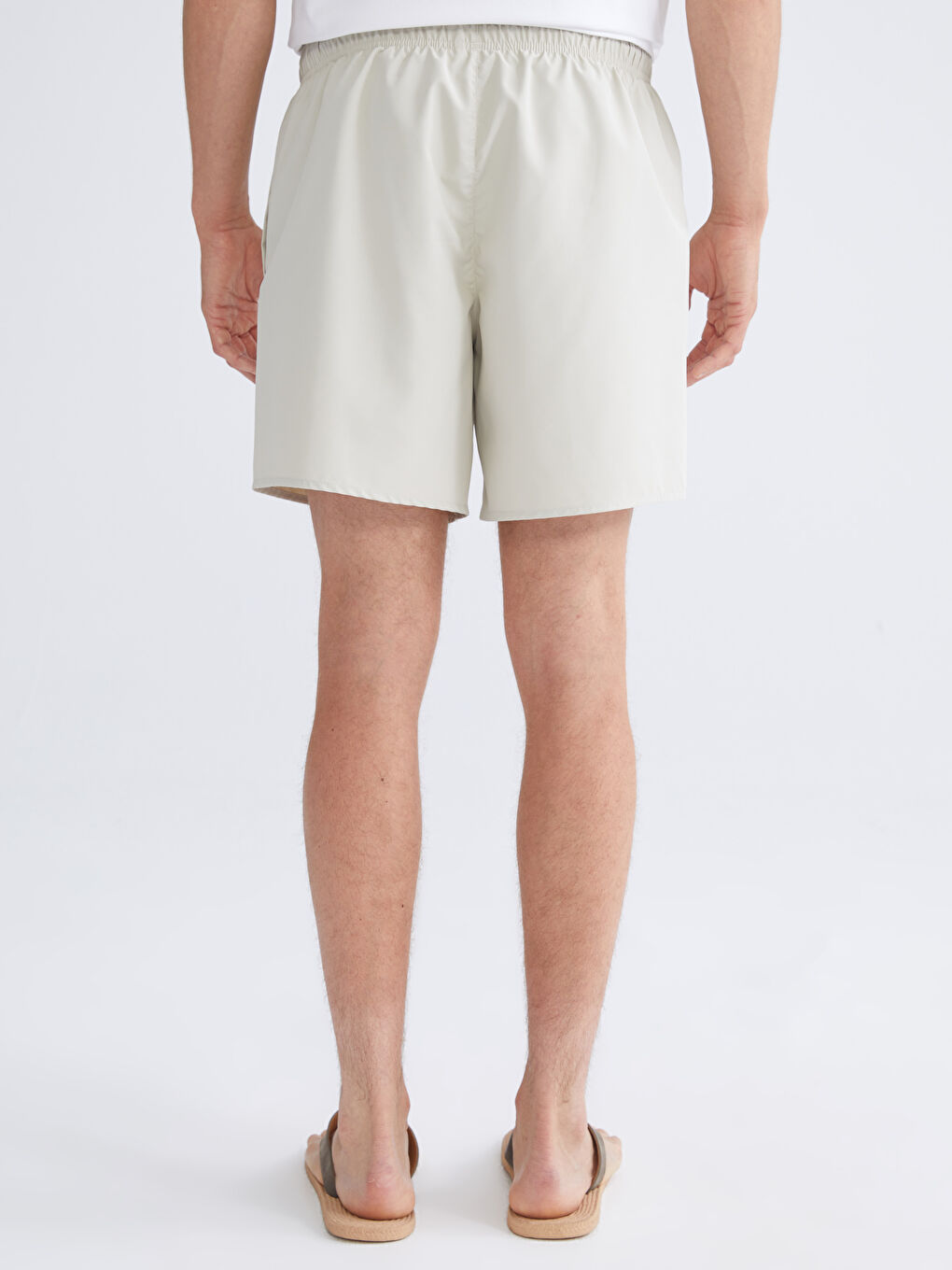 Gri Kısa Boy Erkek Deniz Şortu-6