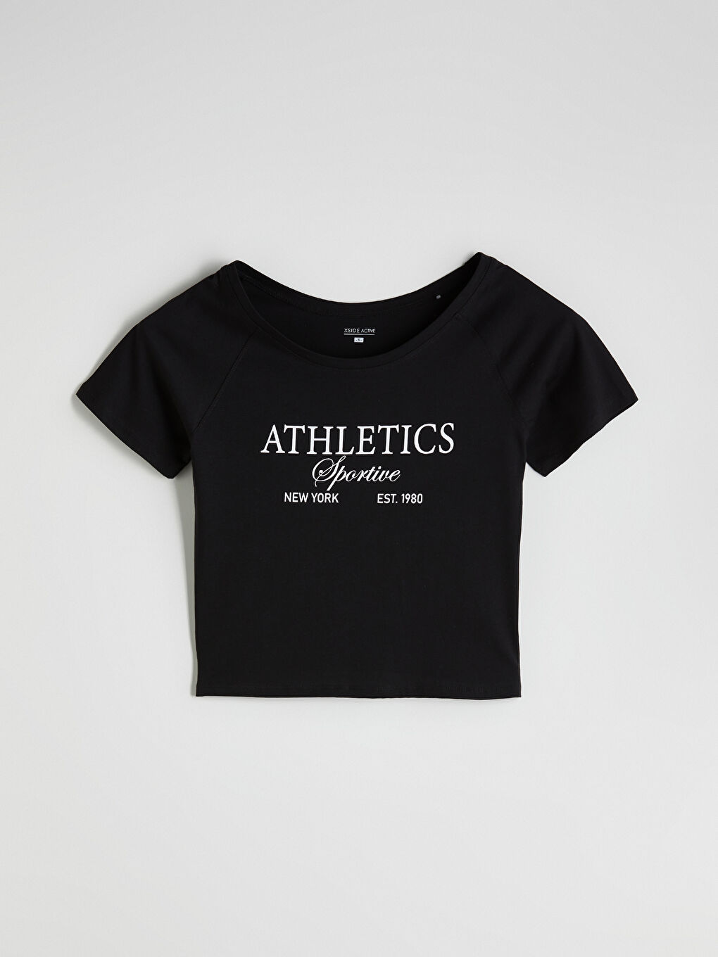 XSIDE ACTIVE Crew Neck Printed Crop Women's Sports T-Shirt -S5PU61Z8-CVL