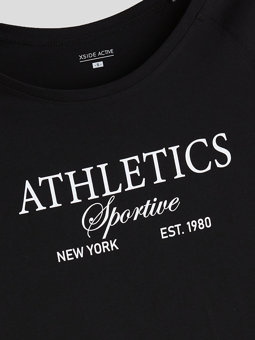 XSIDE ACTIVE Crew Neck Printed Crop Women's Sports T-Shirt -S5PU61Z8-CVL