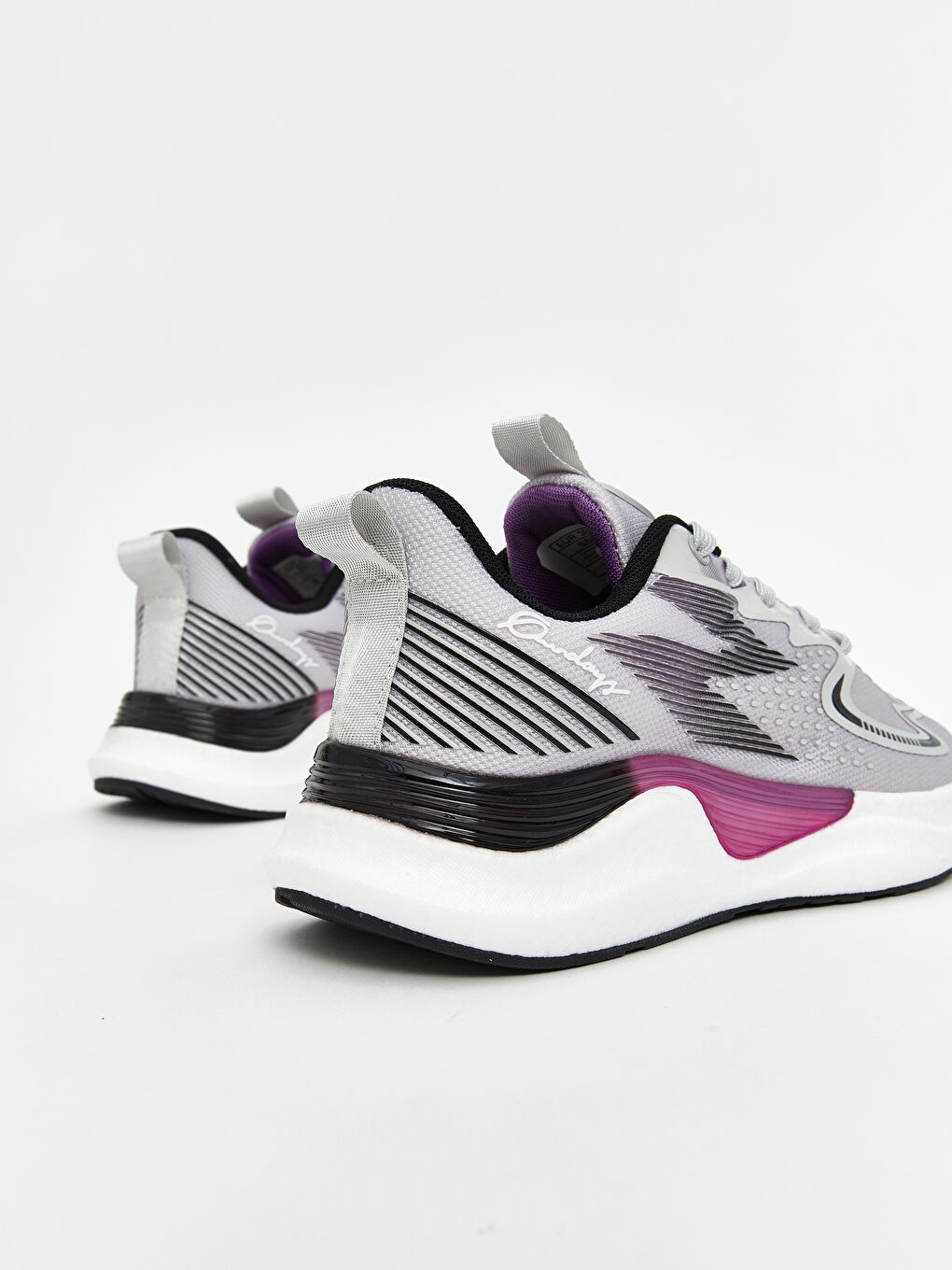 Gri Baskılı Kadın Spor Ayakkabı-4