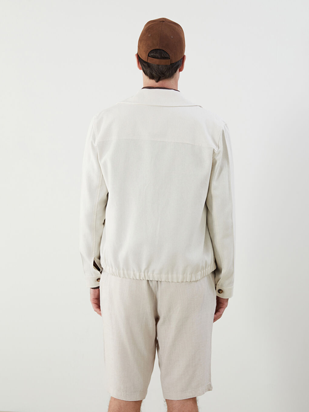 Regular Fit Jacket Neck Men's Coat-4