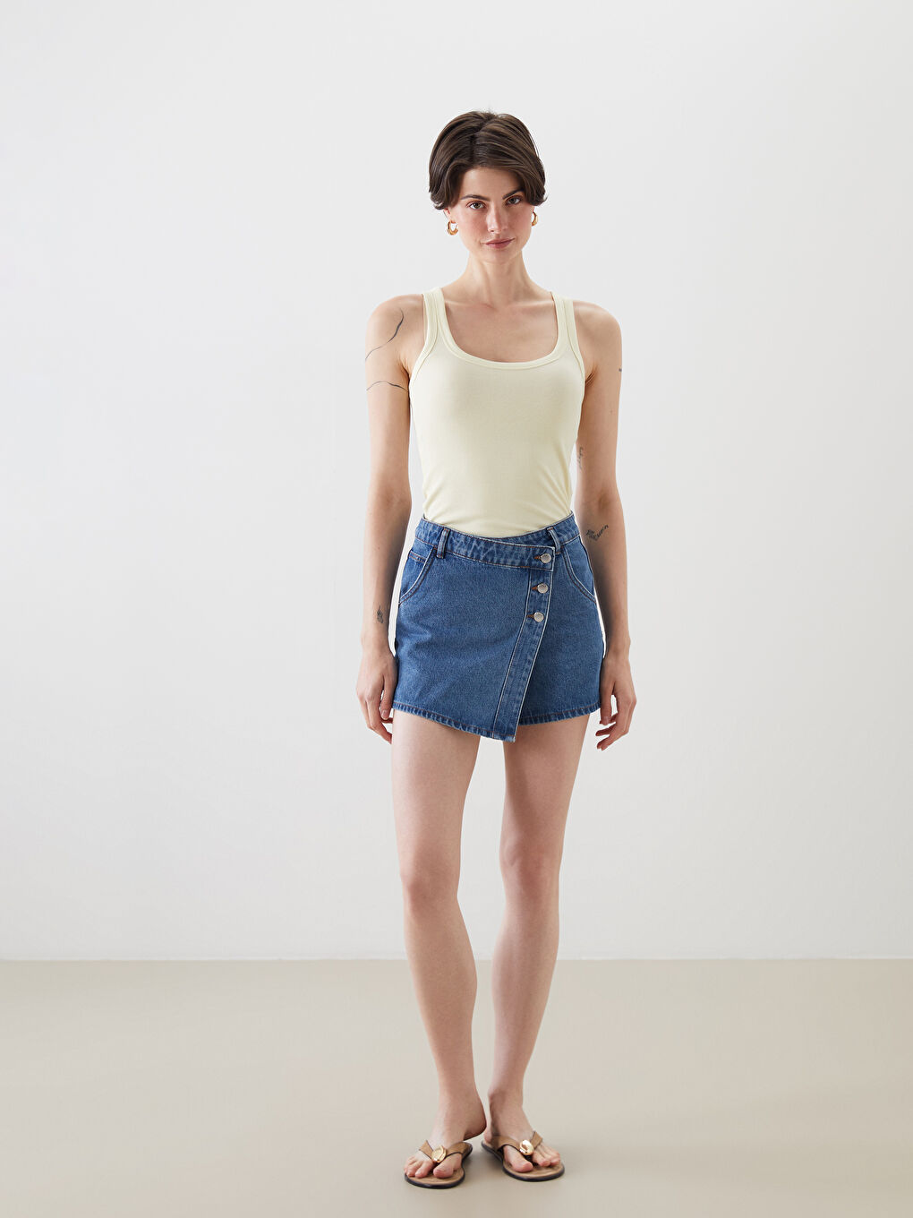 LCW Vision U Neck Women's Tank Top -S5PU79Z8-FDR